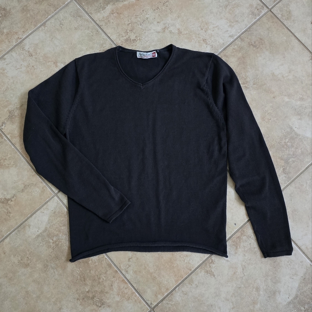 Men Sovereign Code Charcoal V-Neck Sweater